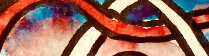 colori che si fondono in un mandala ad acquarello