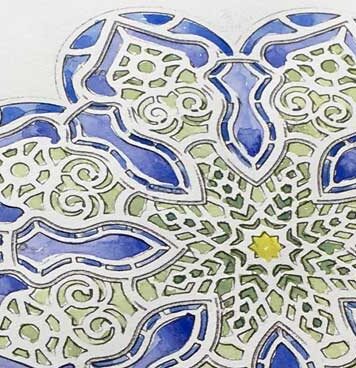 mandala difficile rosone close up